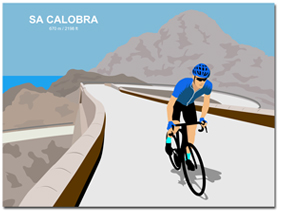 Sa Calobra Mallorca Cycling Art Print