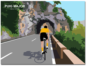 Puig Major Mallorca Cycling Art Print